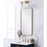 Elegant Decor Evermore Soft Corner Rectangular Mirror 18X36", Brass