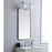 Elegant Decor Evermore Soft Corner Rectangular Mirror 18X36", Silver