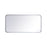 Elegant Decor Evermore Soft Corner Rectangular Mirror 18X36", Silver