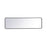 Elegant Decor Evermore Soft Corner Rectangular Mirror 18X60", Black