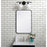 Elegant Decor Evermore Soft Corner Rectangular Mirror 20X30", Black