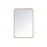 Elegant Decor Evermore Soft Corner Rectangular Mirror 20X30", Brass