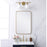 Elegant Decor Evermore Soft Corner Rectangular Mirror 20X30", Brass