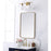 Elegant Decor Evermore Soft Corner Rectangular Mirror 20X30", Brass