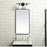 Elegant Decor Evermore Soft Corner Rectangular Mirror 20X36", Black