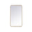 Elegant Decor Evermore Soft Corner Rectangular Mirror 20X36", Brass