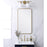 Elegant Decor Evermore Soft Corner Rectangular Mirror 20X36", Brass