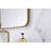 Elegant Decor Evermore Soft Corner Rectangular Mirror 20X36", Brass