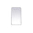 Elegant Decor Evermore Soft Corner Rectangular Mirror 20X36", Silver