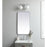 Elegant Decor Evermore Soft Corner Rectangular Mirror 20X36", Silver