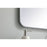 Elegant Decor Evermore Soft Corner Rectangular Mirror 20X36", Silver