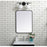 Elegant Decor Evermore Soft Corner Rectangular Mirror 22X30", Black