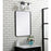 Elegant Decor Evermore Soft Corner Rectangular Mirror 22X30", Black