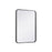 Elegant Decor Evermore Soft Corner Rectangular Mirror 22X30", Black