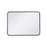 Elegant Decor Evermore Soft Corner Rectangular Mirror 22X30", Black
