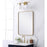Elegant Decor Evermore Soft Corner Rectangular Mirror 22X30", Brass