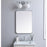 Elegant Decor Evermore Soft Corner Rectangular Mirror 22X30", Silver