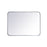 Elegant Decor Evermore Soft Corner Rectangular Mirror 22X30", Silver
