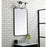 Elegant Decor Evermore Soft Corner Rectangular Mirror 22X36", Black