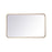 Elegant Decor Evermore Soft Corner Rectangular Mirror 22X36", Brass