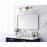 Elegant Decor Evermore Soft Corner Rectangular Mirror 22X36", Brass