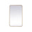 Elegant Decor Evermore Soft Corner Rectangular Mirror 22X36", Brass