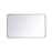 Elegant Decor Evermore Soft Corner Rectangular Mirror 22X36", Silver
