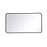 Elegant Decor Evermore Soft Corner Rectangular Mirror 22X40", Black