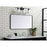 Elegant Decor Evermore Soft Corner Rectangular Mirror 22X40", Black