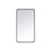 Elegant Decor Evermore Soft Corner Rectangular Mirror 22X40", Black
