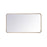 Elegant Decor Evermore Soft Corner Rectangular Mirror 22X40", Brass