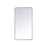 Elegant Decor Evermore Soft Corner Rectangular Mirror 22X40", Brass