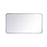 Elegant Decor Evermore Soft Corner Rectangular Mirror 22X40", Silver