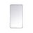 Elegant Decor Evermore Soft Corner Rectangular Mirror 22X40", Silver