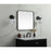 Elegant Decor Evermore Soft Corner Square Mirror 24X24", Black