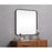 Elegant Decor Evermore Soft Corner Square Mirror 24X24", Black