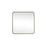 Elegant Decor Evermore Soft Corner Square Mirror 24X24", Brass