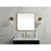 Elegant Decor Evermore Soft Corner Square Mirror 24X24", Brass
