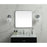 Elegant Decor Evermore Soft Corner Square Mirror 24X24", Silver
