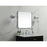 Elegant Decor Evermore Soft Corner Square Mirror 24X24", Silver