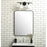 Elegant Decor Evermore Soft Corner Rectangular Mirror 24X32", Black