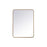 Elegant Decor Evermore Soft Corner Rectangular Mirror 24X32", Brass