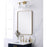 Elegant Decor Evermore Soft Corner Rectangular Mirror 24X32", Brass