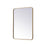 Elegant Decor Evermore Soft Corner Rectangular Mirror 24X32", Brass