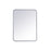 Elegant Decor Evermore Soft Corner Rectangular Mirror 24X32", Silver