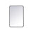 Elegant Decor Evermore Soft Corner Rectangular Mirror 24X36", Black