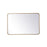 Elegant Decor Evermore Soft Corner Rectangular Mirror 24X36", Brass