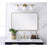 Elegant Decor Evermore Soft Corner Rectangular Mirror 24X36", Brass