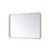 Elegant Decor Evermore Soft Corner Rectangular Mirror 24X36", Brass