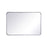 Elegant Decor Evermore Soft Corner Rectangular Mirror 24X36", Silver